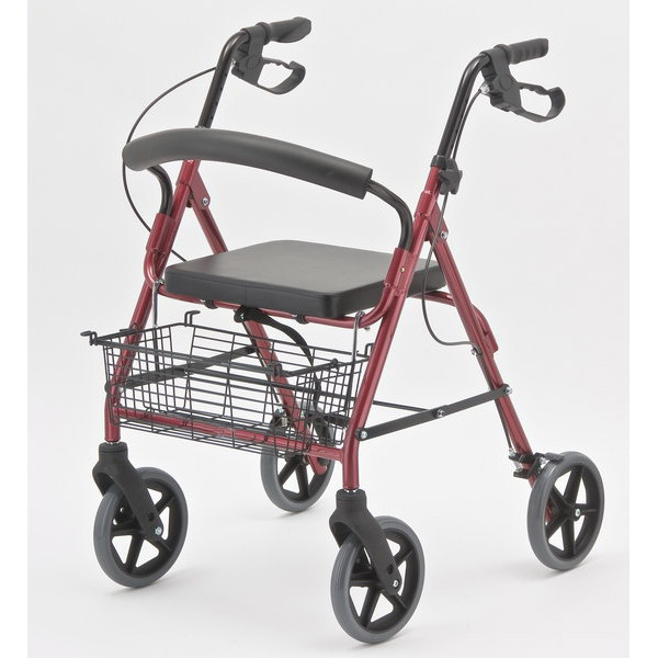 Περιπατητήρας τροχήλατος Rollator WineRed για εύκολη μετακίνηση εντός και εκτός από το σπίτι Περπατούρα πτυσσόμενη